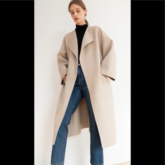 Kindersalmon light cream oversized coat - Picture 6 of 8